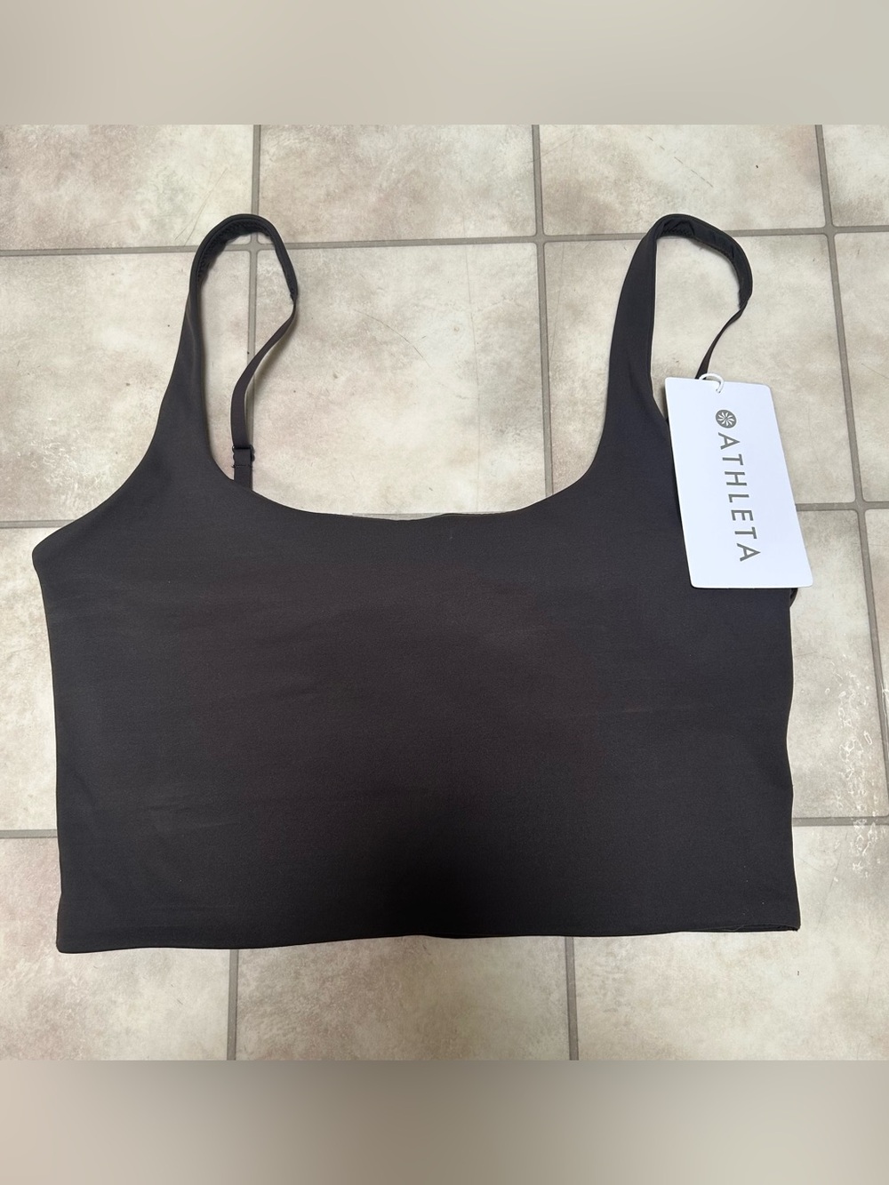 Athleta Vitaform Cropped Cami Tank Womens XS NEW Dark Brown